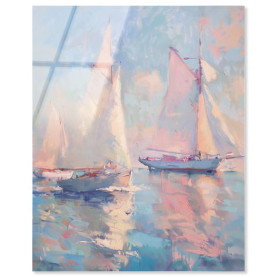 «Set Sail», art mural en verre acrylique sans cadre ultrabrillant par Art Remedy, prêt à accrocher, 24 x 30
