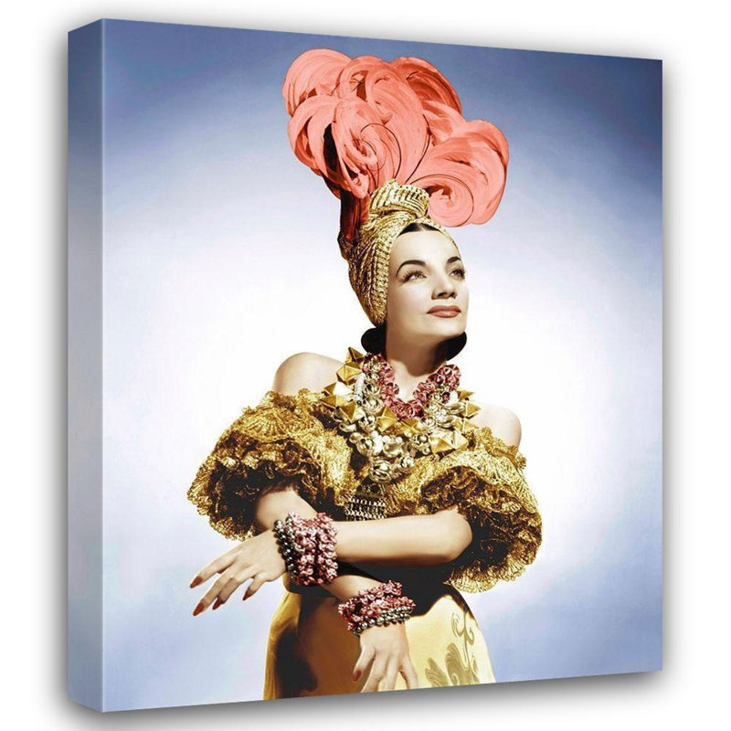 Alcott Hill® Hollywood, galerie de photos d'archives sur toile tendue, Carmen Miranda, H 34 po x l 28 po