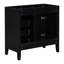 Base d'armoire de salle de bain 36 po. Meuble-lavabo autoportant noir avec tiroirs. Fabriqué en armoire moderne. Assemblage requis Élégant meuble en caoutchouc et teinté.