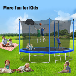 Trampoline de jardin rond avec enceinte de sécurité Pengmao