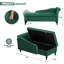Chaise longue en velours avec accoudoir droit et espace de rangement-2132941835