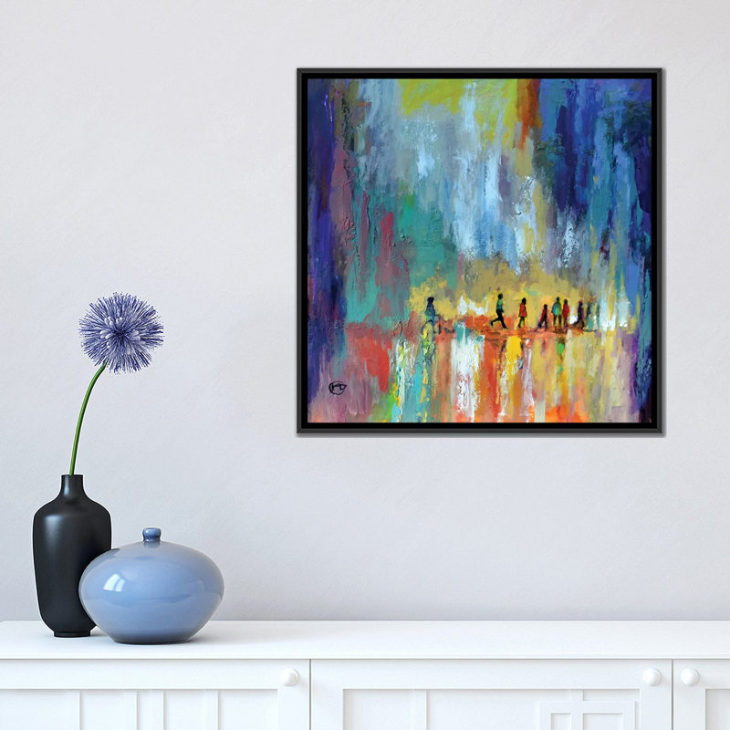 «The Crossing», reproduction sur toile, H 18 po x l 18 po x P 1,5 po, Toile avec cadre noir, Pas de tapis