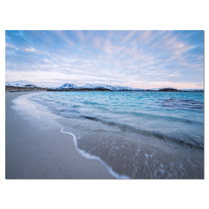 Coastal Waves Splashing Seascape Canvas Print, 20x12