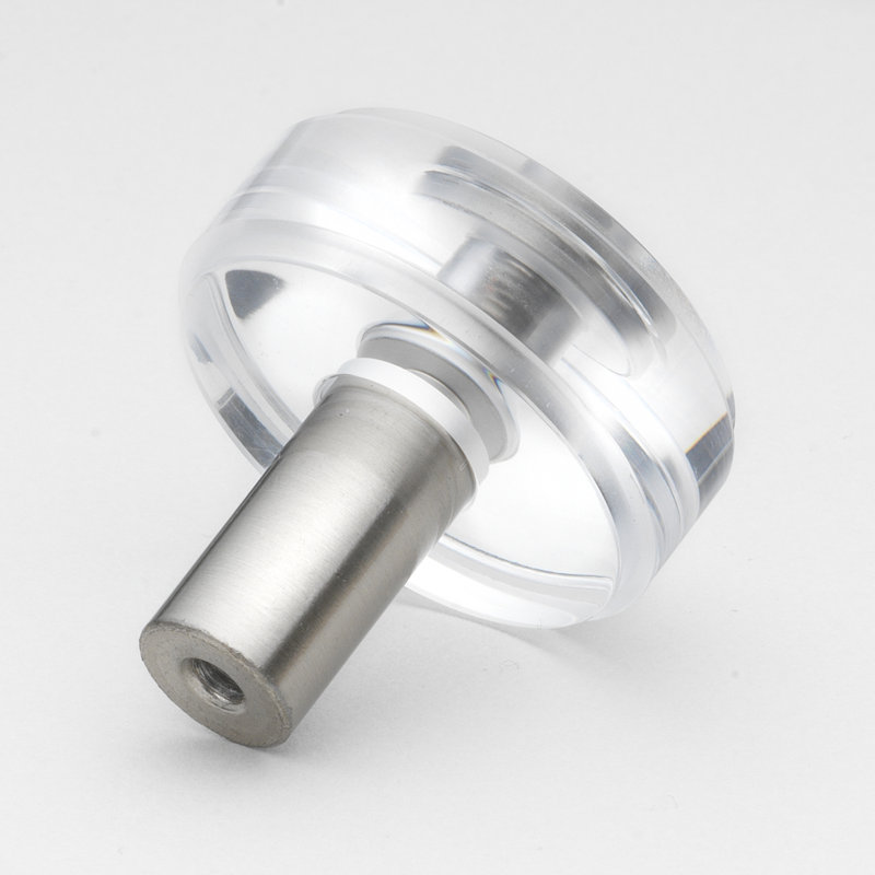 Paquet multiple de boutons cylindriques de 1 1/2 po de diamètre, Nickel satiné