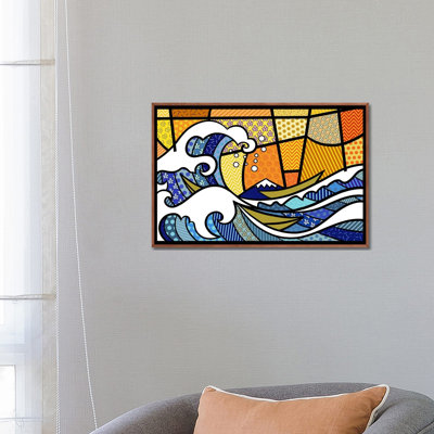 La grande vague de Kanagawa 2 (d'après Hokusai) - impression d'art graphique