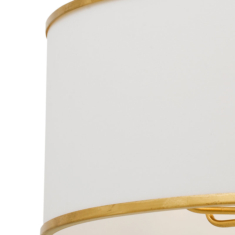 Lustre tambour Adria, Doré, H 33,5 po x l 29 po