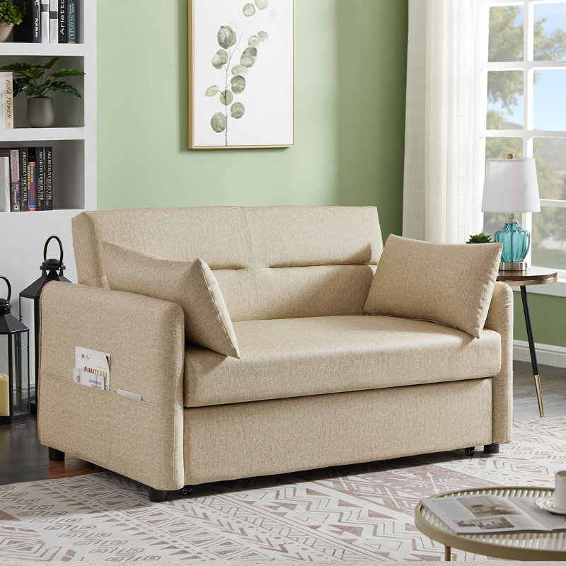 Evella Upholstered Sofa, Khaki