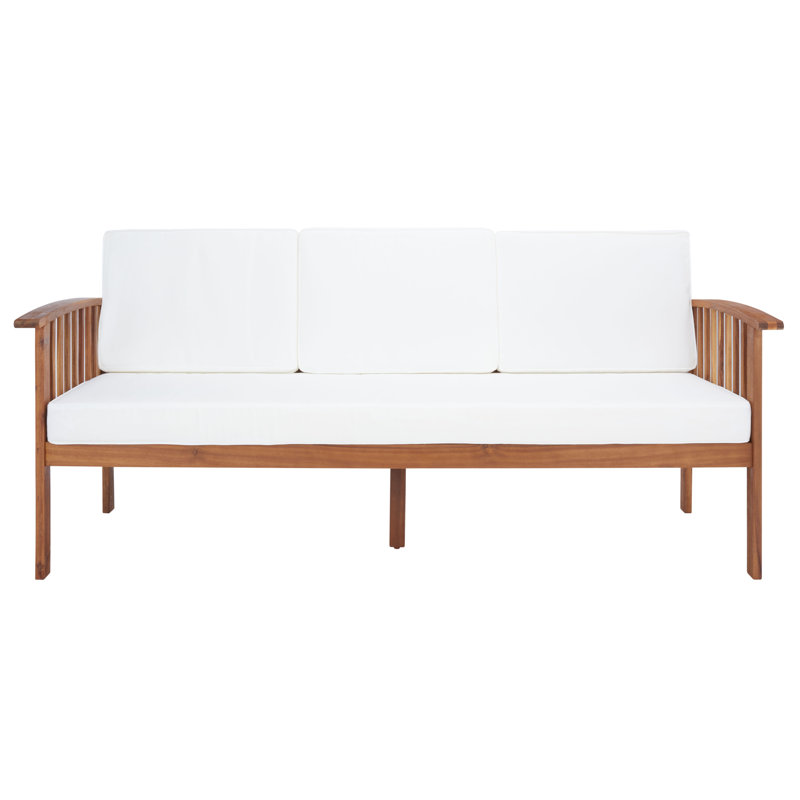 Banc de jardin extérieur Alderico Langell, Naturel, Blanc