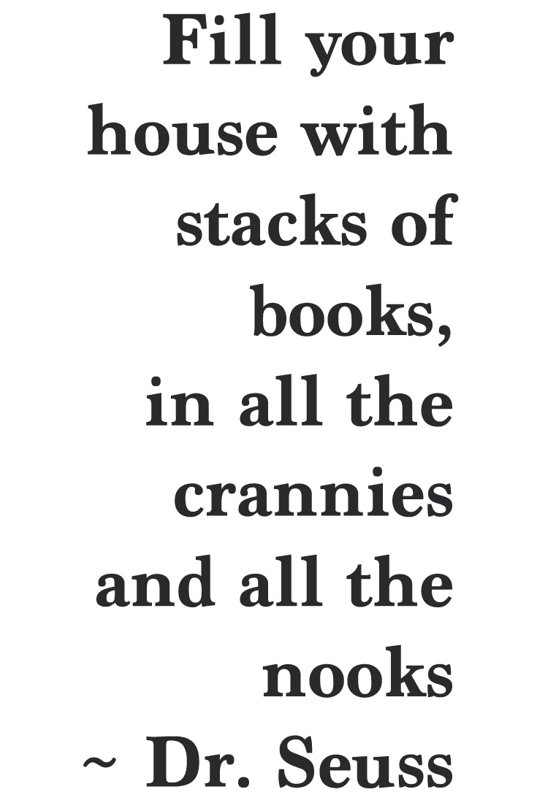 Citation à livres dr. seuss, Noir, H 23,5 po x l 11 po x P 0,01 po