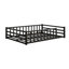 Lit double pleine grandeur, plateforme en métal à profil bas avec garde-corps robustes, aucun sommier tapissier requis, noir-1093400837-1093400859