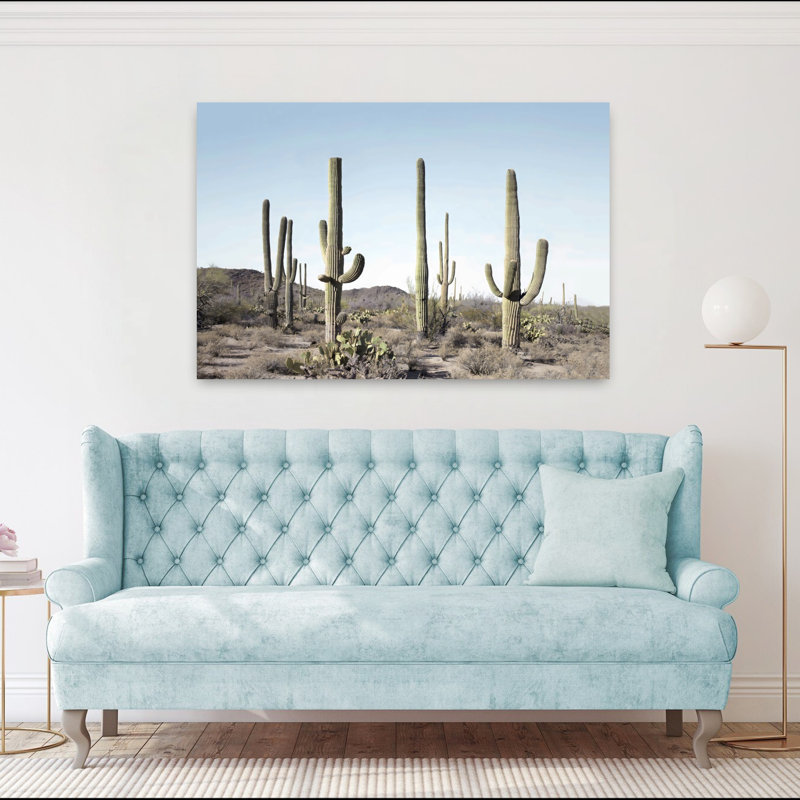 Cactus Land, art mural contemporain, 40" H x 60" W