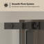 Cabine de douche réversible semi-sans cadre L 36 "x H 72"-101811054