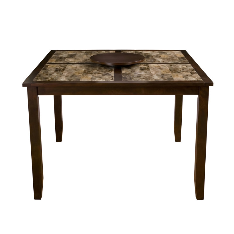 Grande table bistro espresso de style traditionnel avec paresseux amovible 18 po