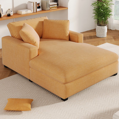 Agness Oversized Lounge Chair 53.5''X70.9'' - Frame, Solid Wood Legs, Fabric, Classic Style, Cozy Seat Chaise Soft Design, And Relaxing