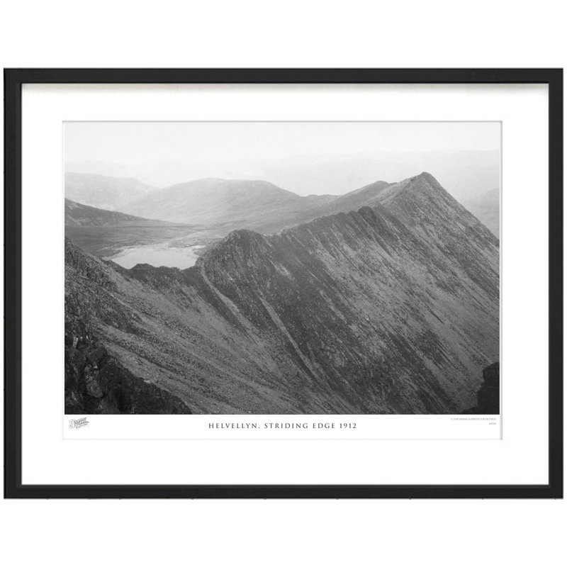 Helvellyn, Striding Edge 1912 by Francis Frith - Single Picture Frame Print, 45cm H x 60cm W x 2.3cm D