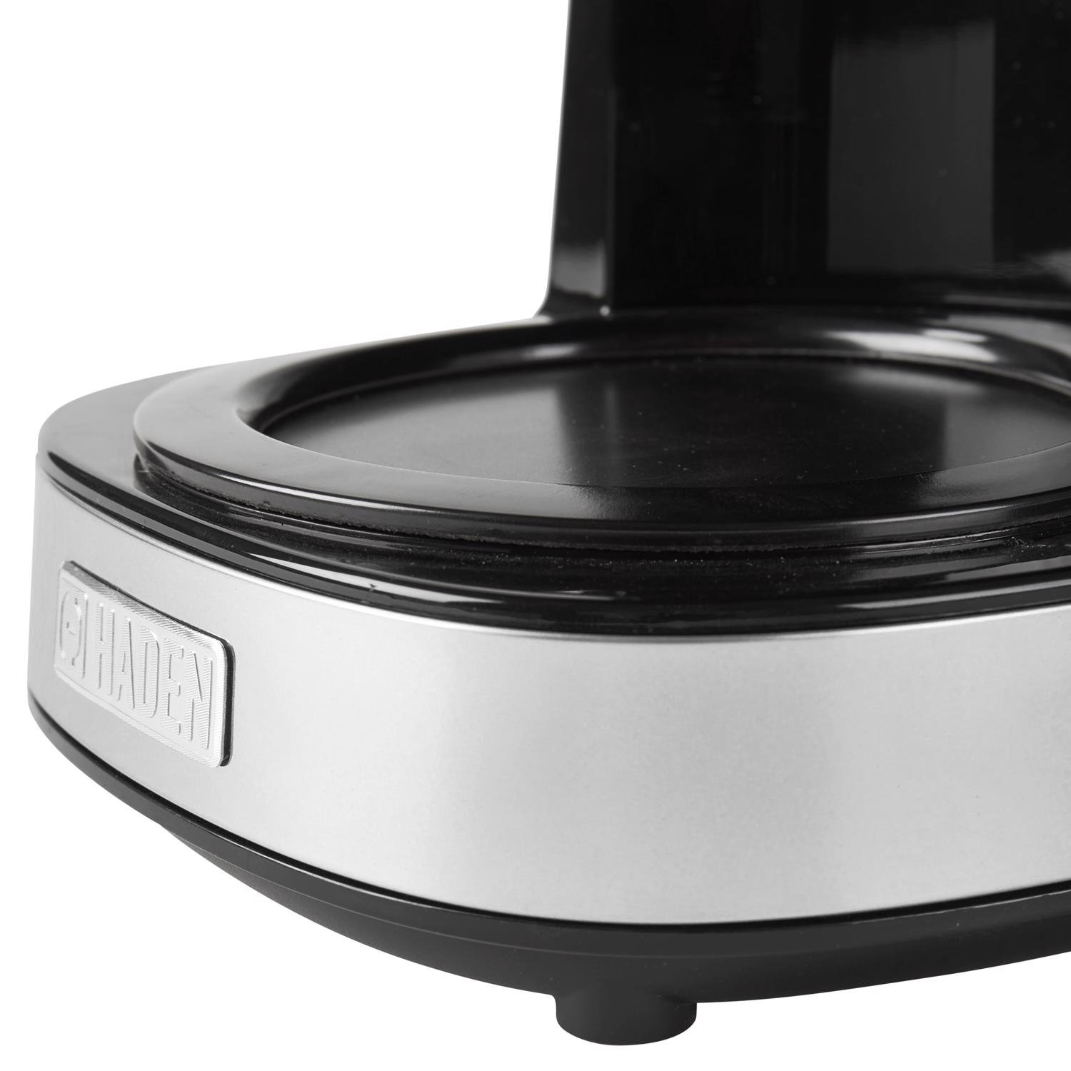 Haden 12-Cup Programmable Drip Coffee Maker, Black/Chrome