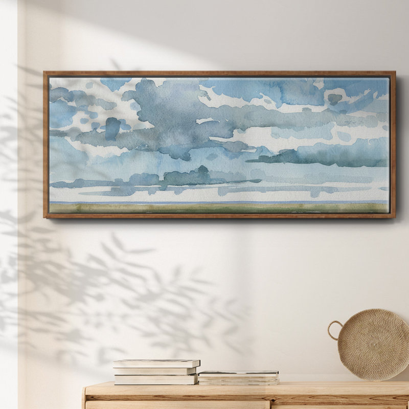 Open Sky Study II- Framed Canvas, 12" H x 30" W