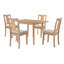 Karoline 5 pièces à abattants avec 4 chaises rembourrées-736615245