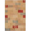 Tapis brun clair / rouge en laine noué à la main à motif géométrique 9 pi x 11 pi Paralee