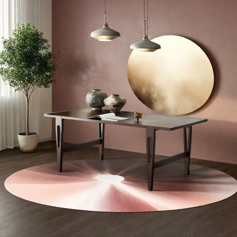 Table de salle à manger rectangulaire unique en bois de frêne, H 29,53 po x L 70,87 po x l 33,46 po
