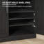Buffet à portes en bois avec tablettes réglables-1717044347-1717044342