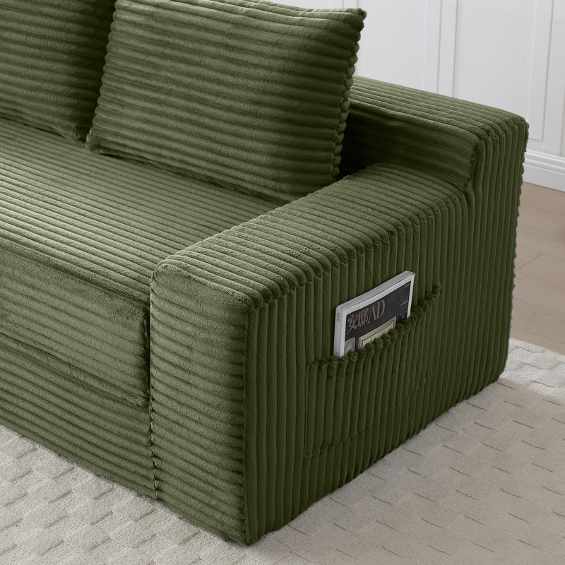 Canapé convertible pliable Boneless, Vert