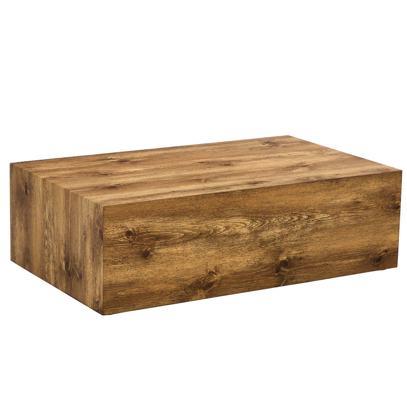 Table basse avec élément en bois attrayant - Motif captivant de 40,07 po x 23,22 po x 12,11 po