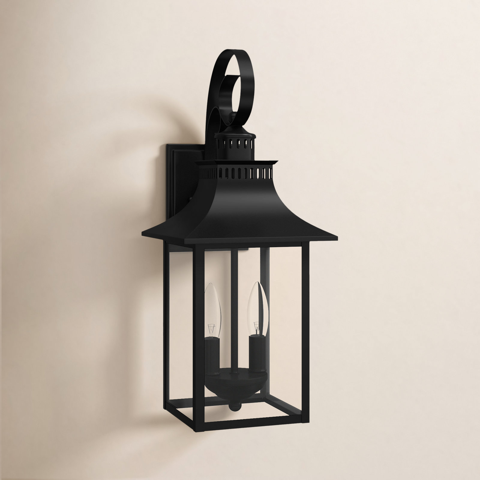Amarone 2 Light Outdoor Wall Light, Black