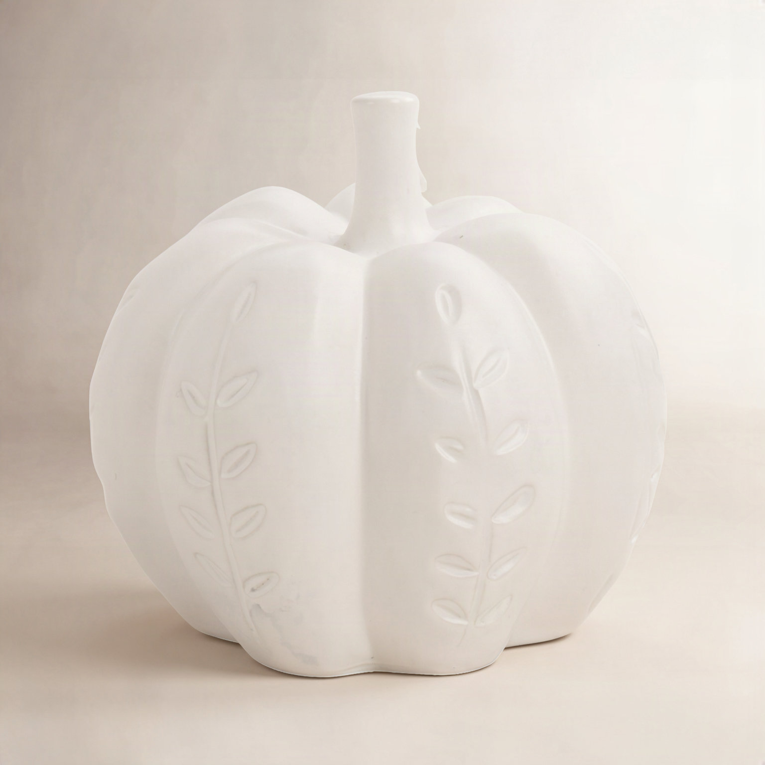 Ceramic Pumpkin Holiday Accent, 3.25" H x 4.25" W x 4.25" D