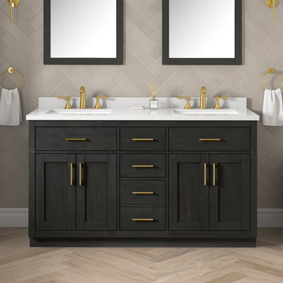 OVE Decors Bailey 60" Double Bathroom Vanity with Premium Countertop