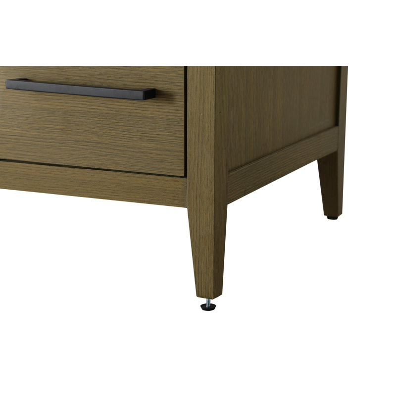 54 Inch Single Bathroom Vanity, Chestnut Brown