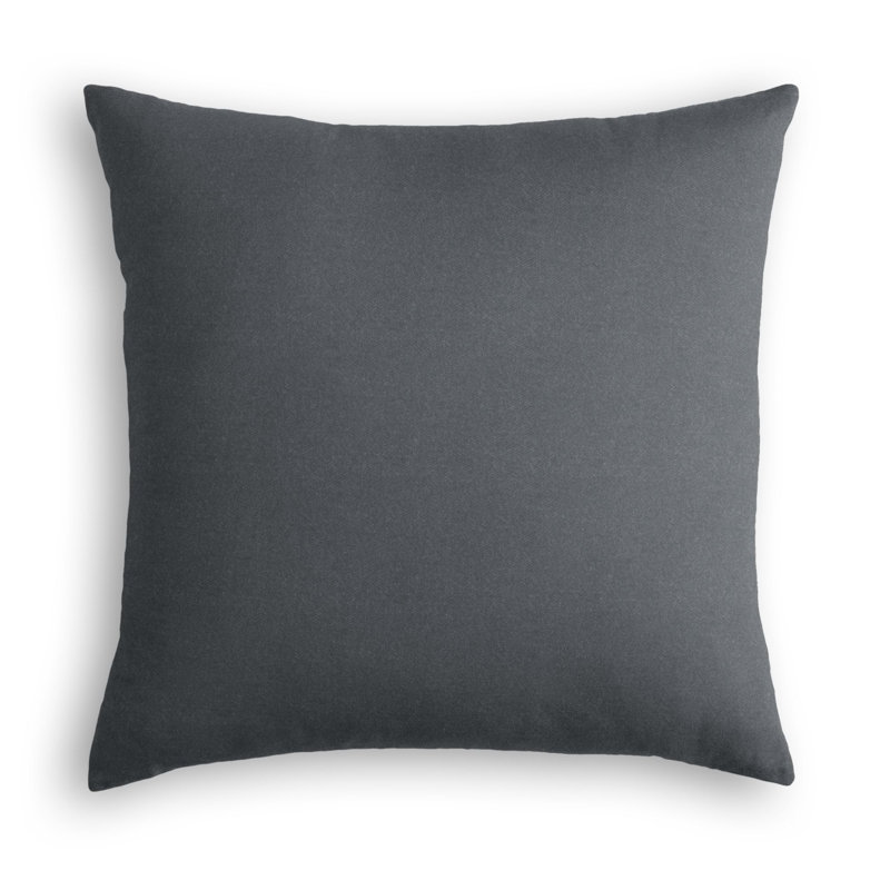 Classic Polyester/Polyester blend Square Pillow Cover & Insert, 24" x 24", Steel
