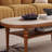 Solid wood tea table with medieval design