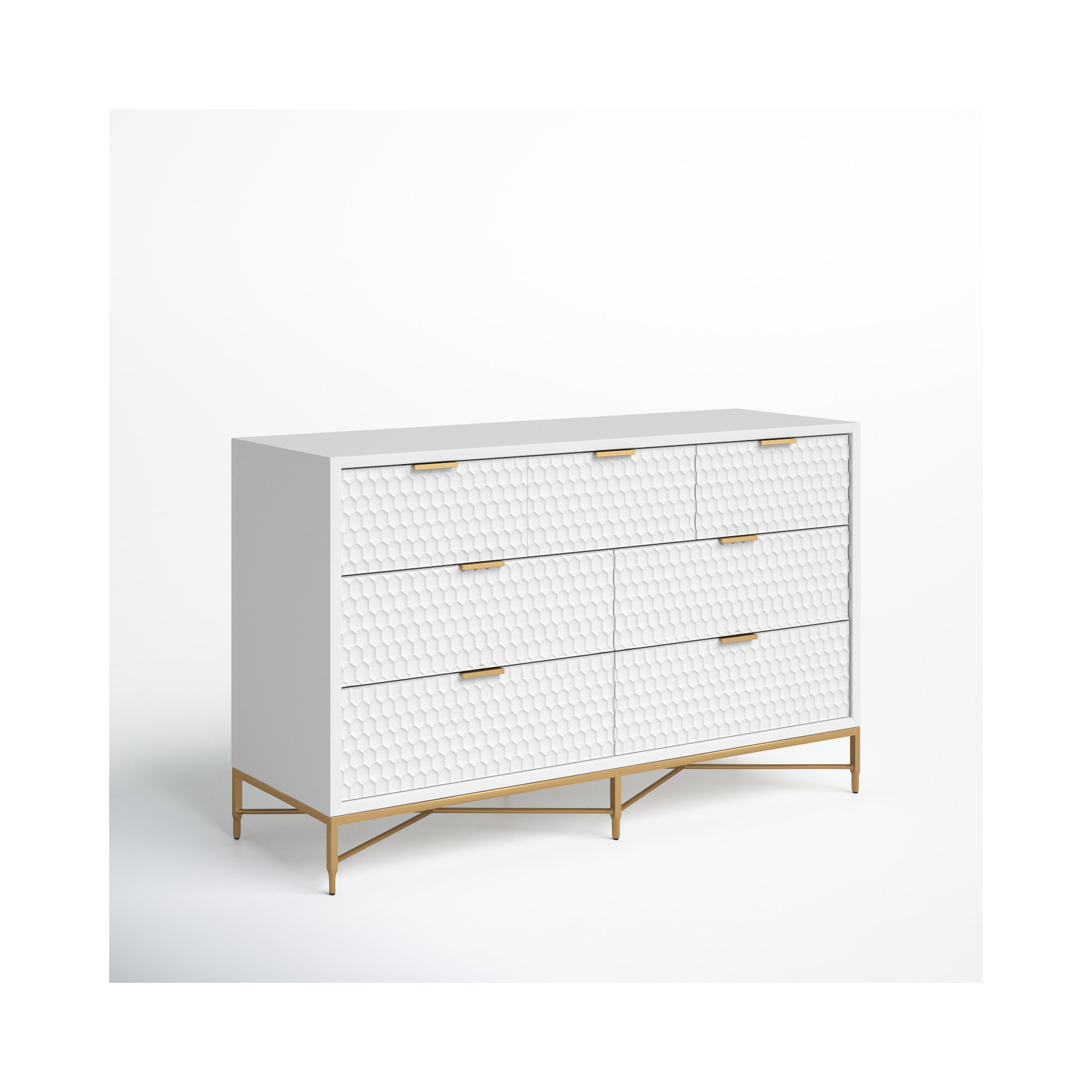 Capra 7 - Drawer Double Dresser, White