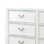 Commode large Kiki avec 6 tiroirs, pieds de support, bois massif blanc
