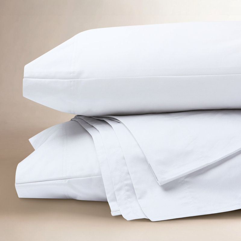 Ultimate Percale 100% Cotton Cool & Crisp Sheet Set, Queen Sheet Set with 2 Pillowcases, White