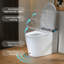 Toilette intelligente avec bidet intégré, capteur de siège pleine grandeur, distributeur de mousse et ouverture / fermeture automatique, chasse d'eau sans pression 1000G, lavage à l'oxygène par spa, capteur de pied, toilette intelligente avec siège chauffant et télécommande