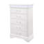 Commode verticale en bois manufacturé avec 5 tiroirs