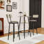 Ensemble de tabourets de bar 3 pièces avec table ronde, tabouret à sièges rembourrés et tablette de rangement-1207537607-1207537606