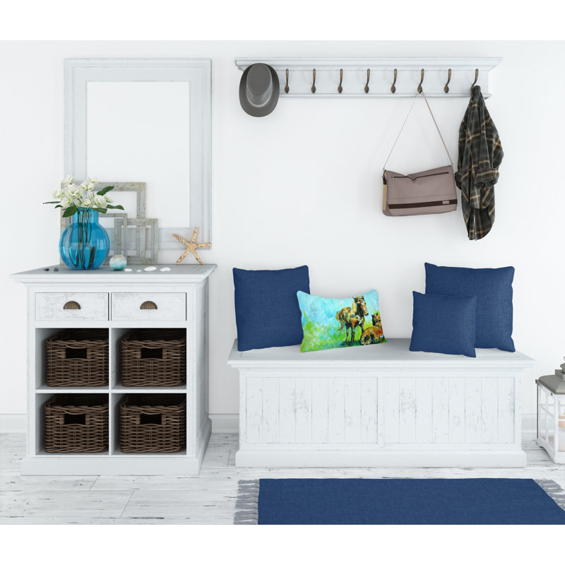 Coussin intérieur/extérieur rectangulaire cheval