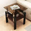 Ensemble de 2 tables à thé modernes en verre trempé-1261315856-1261315857