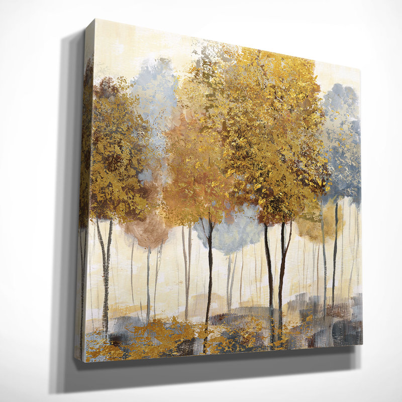 « Metallic Forest II » par Nan, reproduction d'art sur toile tendue, H 24 po x l 24 po x p 1,5 po