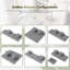 Canapé modulaire 142 po en chenille scintillante de 142 po avec 2 repose-pieds et 4 coussins, sans assemblage requis-2029073433