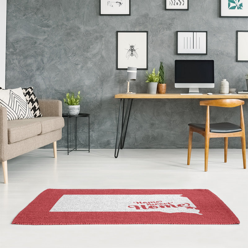 Tapis sioux de la surface rouge, Rectangle 5 pi x 7 pi