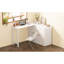 Lit armoire simple avec bureau flexible et coussin pliable de couleur blanche, convient aux chambres d'amis de petits espaces, coussin ajustable de commode facile à monter, superbes espaces polyvalents, fabrication