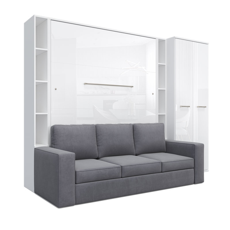 Celinka Upholstered EU Kingsize - 160 X 200 Cm Bed, White/Grey