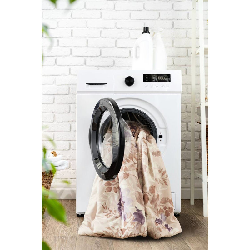 Édredon simple et drap Floral Taupe, lit dans un sac avec édredon, 1 taie décorative, drap plat, taie d'oreiller ajustée, microfibre douce, motif à losanges à imprimé aquarelle, taille allergène, lavable à la machine