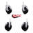 4 Piece Hard Rubber Caster Set
