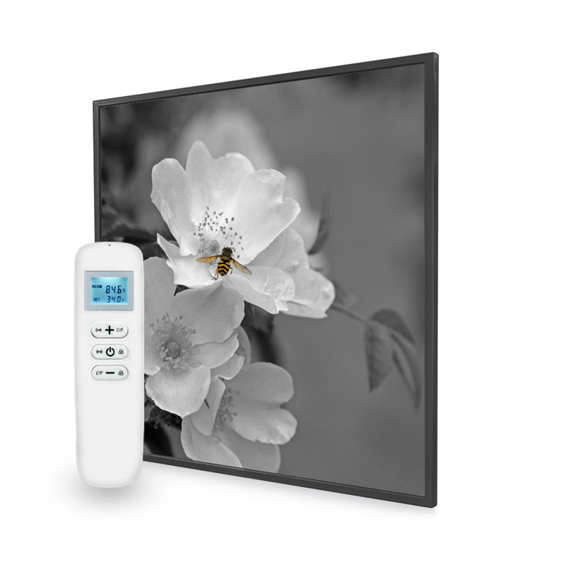 Mirrorstone 1 BTU Electric Panel Space Heater with Adjustable Thermostat, 350 W, 59.5cm H x 59.5cm W x 2.2cm D, 1.52 A