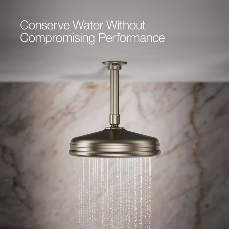 Traditional Rain Shower Head, Vibrant Brushed Nickel